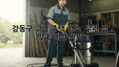강동구 고급 주택 청소, ✨ 우리 집 맞춤 예산 짜기!